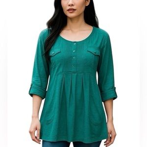 Style&Co TunicTop/Dress, green, cotton, comfy, lightweight, Size Large